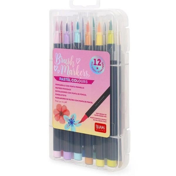 Pastel Colour Brush Markers 12 pack