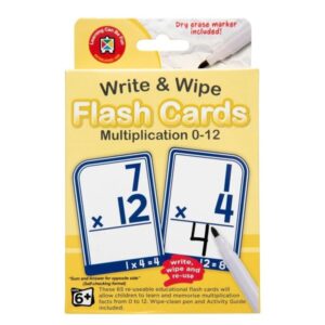 Write and Wipe Flash Cards Multiplication