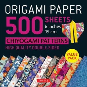 Origami Paper 500 sheets Chiyogami Designs 6 inch 15cm: High-Quality Origami Sheets Printed with 12 Different Designs (Instructions for 8 Projects Inc