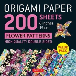 Origami Paper Flower Patterns 15cm (200 sheets)