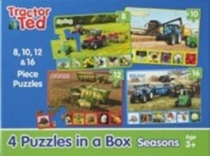 Tractor Ted Seasons 4 puzzles in a box