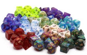 Chessex Mini Polyhedral Dice Set Various Colours